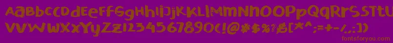 Esdegan Font – Brown Fonts on Purple Background