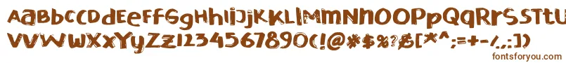 Esdegan-fontti – ruskeat fontit valkoisella taustalla