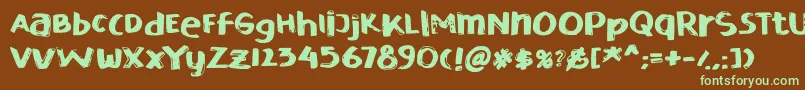 Esdegan Font – Green Fonts on Brown Background