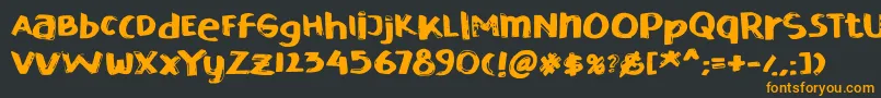 Esdegan Font – Orange Fonts on Black Background