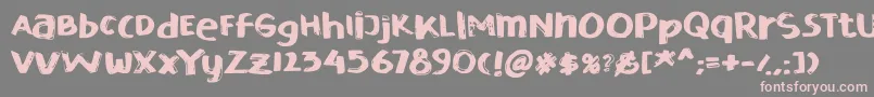 Esdegan Font – Pink Fonts on Gray Background