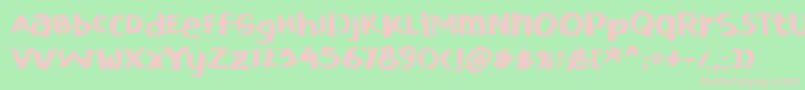 Esdegan Font – Pink Fonts on Green Background