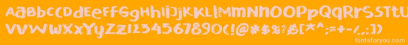 Esdegan Font – Pink Fonts on Orange Background