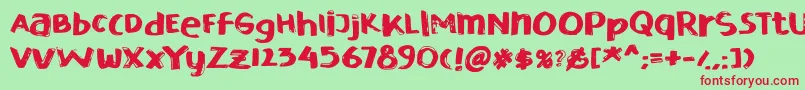 Esdegan Font – Red Fonts on Green Background