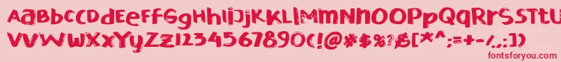 Esdegan Font – Red Fonts on Pink Background