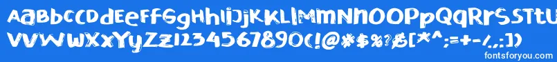 Esdegan Font – White Fonts on Blue Background