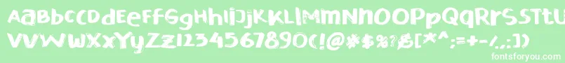 Esdegan Font – White Fonts on Green Background