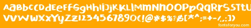 Esdegan Font – White Fonts on Orange Background