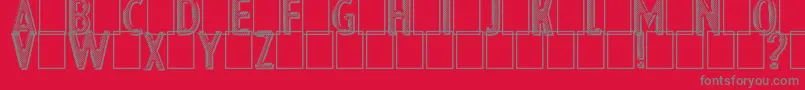 Eshop Advert Font – Gray Fonts on Red Background