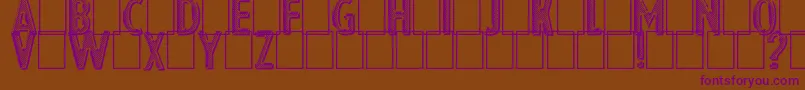 Eshop Advert Font – Purple Fonts on Brown Background