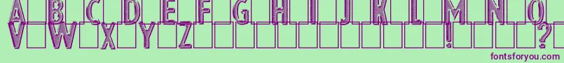 Lisätietoja Eshop Advert-fontista Eshop Advert-fontti – violetit fontit vihreällä taustalla