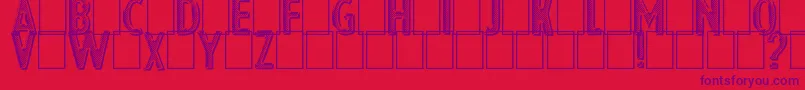 Eshop Advert Font – Purple Fonts on Red Background