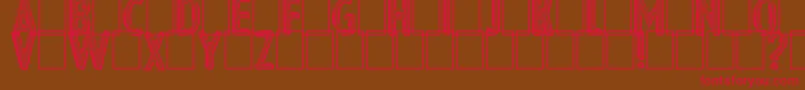 Eshop Advert Font – Red Fonts on Brown Background