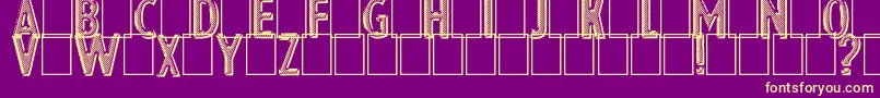 fuente Eshop Advert – Fuentes Amarillas Sobre Fondo Morado