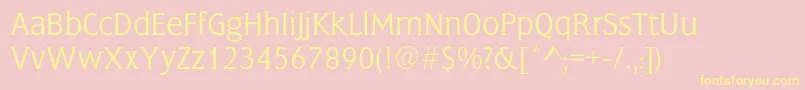 Esoterica Font – Yellow Fonts on Pink Background