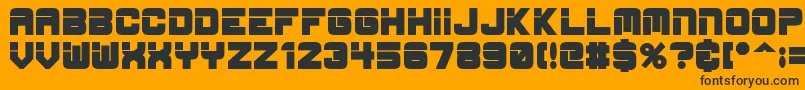esp bold-Schriftart – Schwarze Schriften auf orangefarbenem Hintergrund