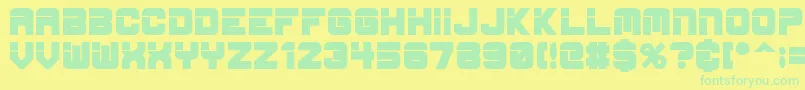 Fonte esp bold – fontes verdes em um fundo amarelo