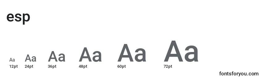 Размеры шрифта Esp (126078)