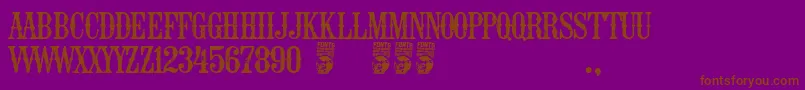 EspaРґa Font – Brown Fonts on Purple Background