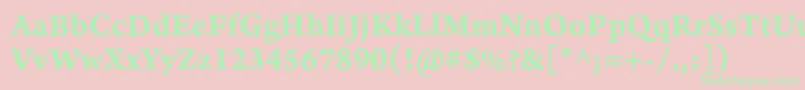 ArnoproBold08pt-Schriftart – Grüne Schriften auf rosa Hintergrund