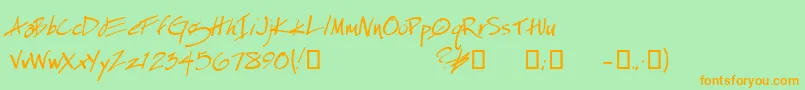 espek    Font – Orange Fonts on Green Background