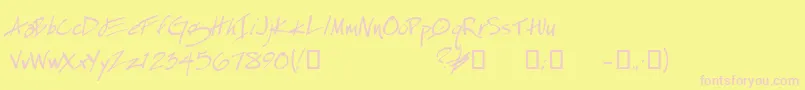 More about espek Font espek Font – Pink Fonts on Yellow Background