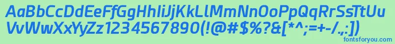 fuente Esphimere Bold Italic – Fuentes Azules Sobre Fondo Verde