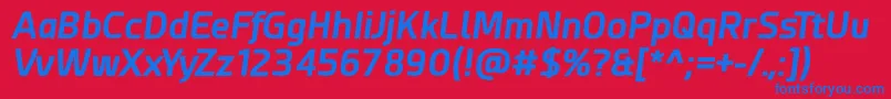 Esphimere Bold Italic Font – Blue Fonts on Red Background