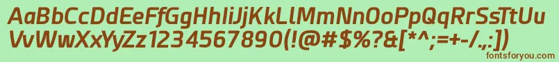 Esphimere Bold Italic Font – Brown Fonts on Green Background