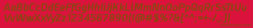 Czcionka Esphimere Bold Italic – brązowe czcionki na czerwonym tle
