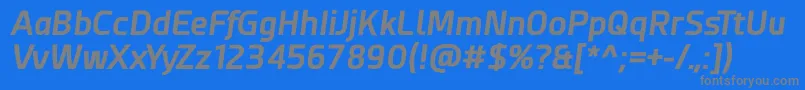 Czcionka Esphimere Bold Italic – szare czcionki na niebieskim tle