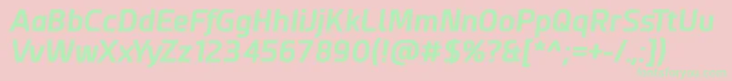 Esphimere Bold Italic-Schriftart – Grüne Schriften auf rosa Hintergrund