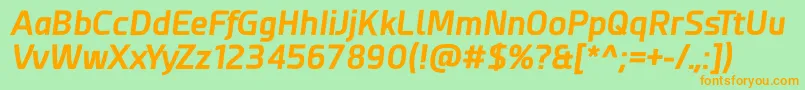Esphimere Bold Italic Font – Orange Fonts on Green Background