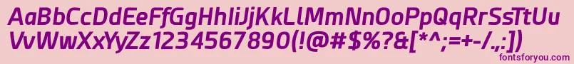 Esphimere Bold Italic-Schriftart – Violette Schriften auf rosa Hintergrund