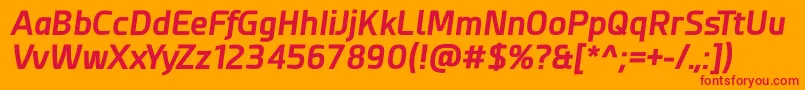 フォントEsphimere Bold Italic – オレンジの背景に赤い文字