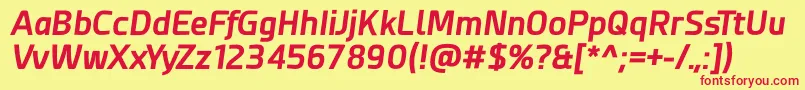 Esphimere Bold Italic Font – Red Fonts on Yellow Background