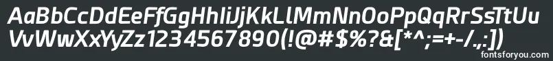 Esphimere Bold Italic-fontti – valkoiset fontit mustalla taustalla