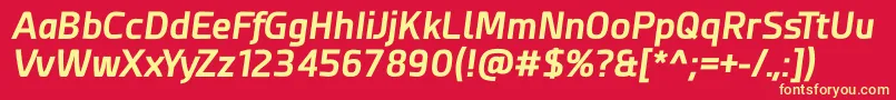 Esphimere Bold Italic Font – Yellow Fonts on Red Background