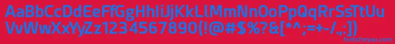 フォントEsphimere Bold – 赤い背景に青い文字