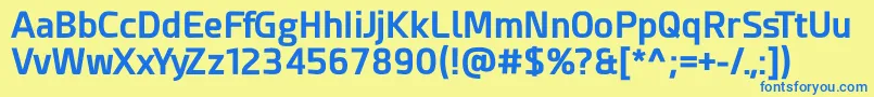 fuente Esphimere Bold – Fuentes Azules Sobre Fondo Amarillo