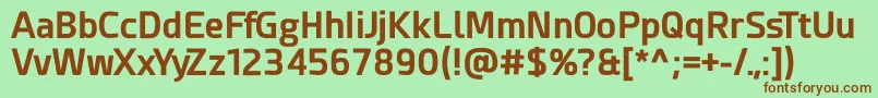Esphimere Bold-Schriftart – Braune Schriften auf grünem Hintergrund