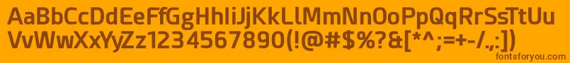 Esphimere Bold-Schriftart – Braune Schriften auf orangefarbenem Hintergrund