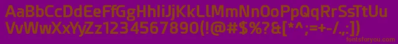 Esphimere Bold-Schriftart – Braune Schriften auf violettem Hintergrund
