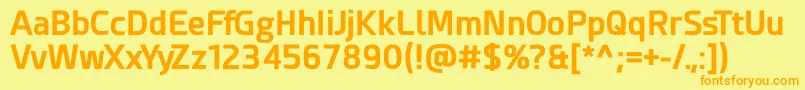 Esphimere Bold Font – Orange Fonts on Yellow Background