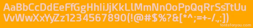 Esphimere Bold-Schriftart – Rosa Schriften auf orangefarbenem Hintergrund