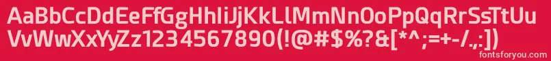 Шрифт Esphimere Bold – розовые шрифты на красном фоне