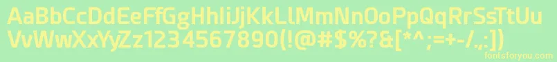 Шрифт Esphimere Bold – жёлтые шрифты на зелёном фоне