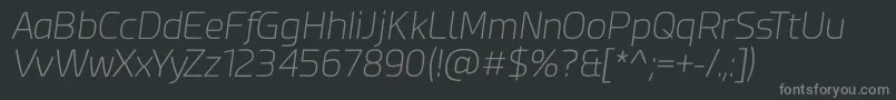 Esphimere Extra Light Italic Font – Gray Fonts on Black Background