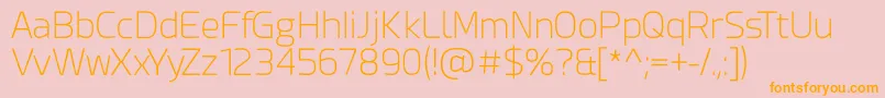 Esphimere Extra Light Font – Orange Fonts on Pink Background