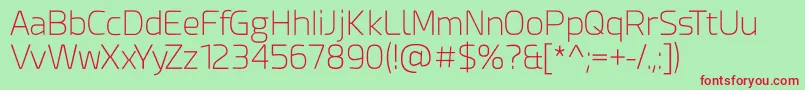 Esphimere Extra Light Font – Red Fonts on Green Background